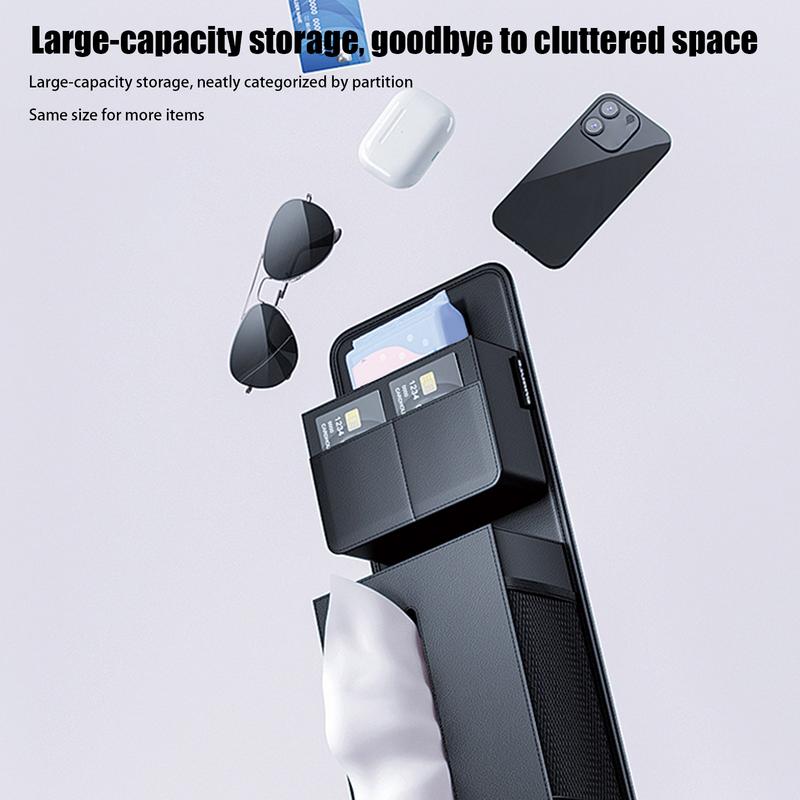 Akcesoria do foteli samochodowych Schowek na chusteczki higieniczne Antypoślizgowa torba samochodowa ze skóry do zawieszenia na samochód SUV-y Ciężarówki Kampery Autobusy terenowe