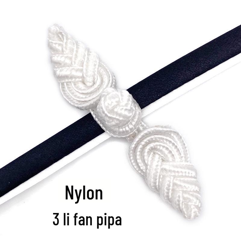 Reversible Handmade Pipa Buttons Tang Suit Cheongsam Coat Shoes Dyeable Polyester Clothing Buttons by Bai Xi Accessories