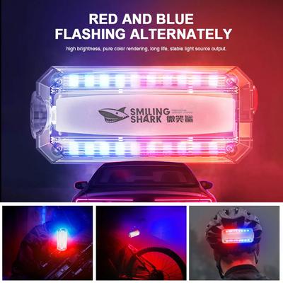 1/2 ks červená modrá LED stroboskopická výstražná světla policejní ramenní klip svítilna venkovní běžecké světlo dobíjecí bezpečnostní helma lampa
