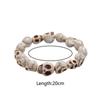 Vintage Design Skull Beaded Bracelet Punk Bangle Personalized Skeleton Beaded Bracelet  Friend Gift