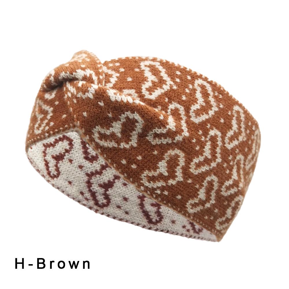 Autumn and Winter Keepwarm Knitted Twist Headband Workout Running Sport Elastic Hair Bands for Women's Turban Hair Wrap