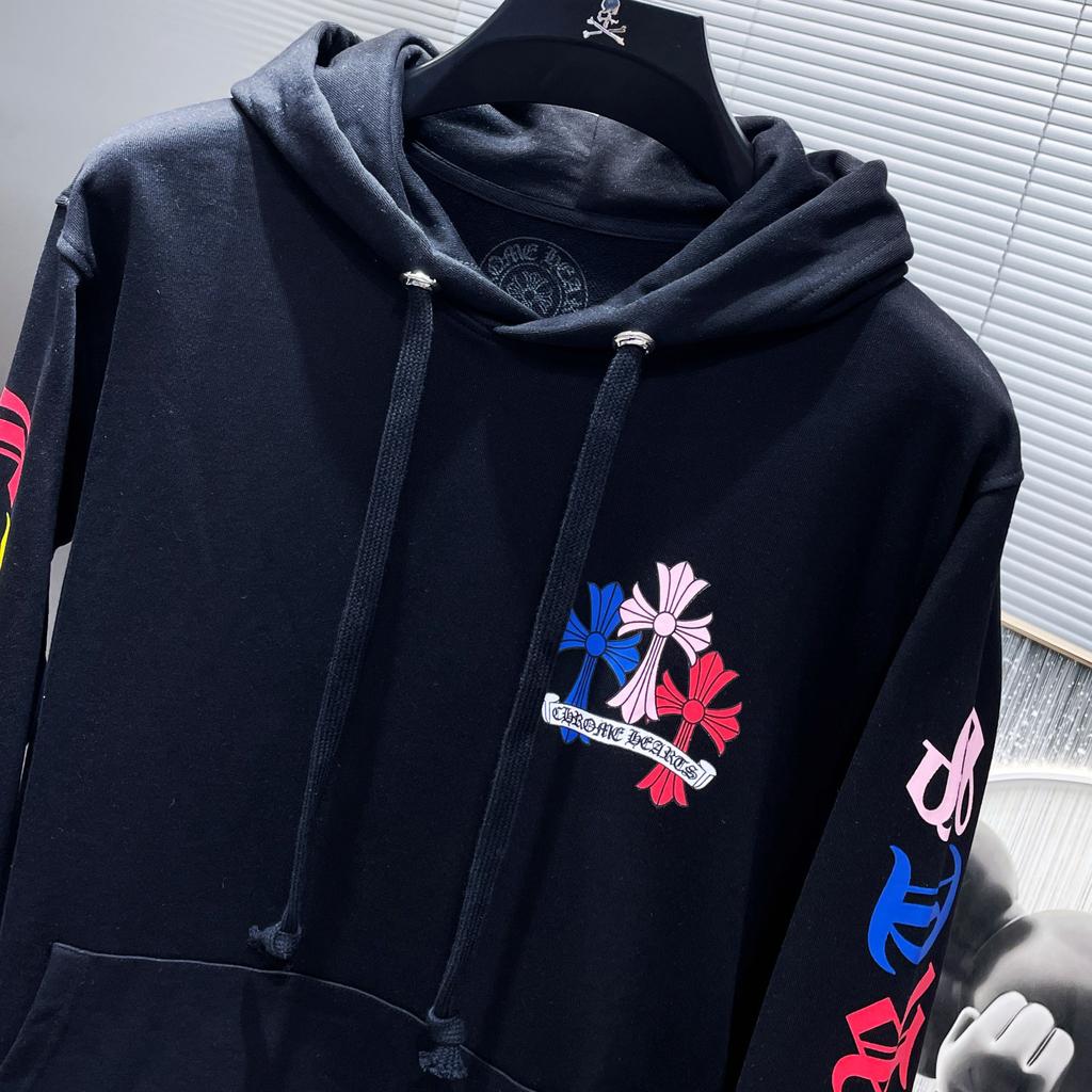 8318 CHROME HEARTS 2025 Nou Primăvară și Toamnă Stil Subțire Mărimi Mari Stil Clasic Hanorac cu Glugă cu Logo pentru Cupluri