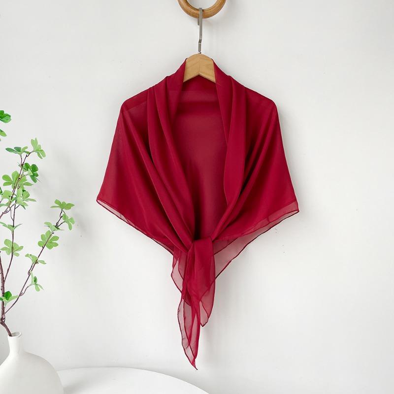 Silk Scarf Large Square Scarf High Sense Satin Chiffon Shawl Middle East Headscarf Women's Scarf