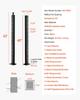 Cable Railing Post 42x2x2 In with 30° Angled Holes 1JZLGZXHS106W3XAA001V0