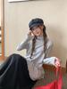 Korean High Neck Polka Dot Lace Patchwork Long Sleeve Top for Women - Autumn Winter Fashion