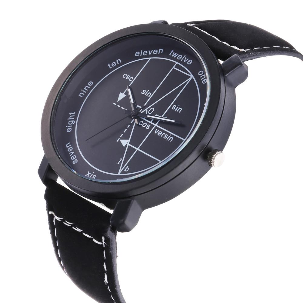 Unisex Watch Fashion Creative Interesting Mathematical Formula Dial Quartz Wristwatches Women Gilrs Ladies Students Watches