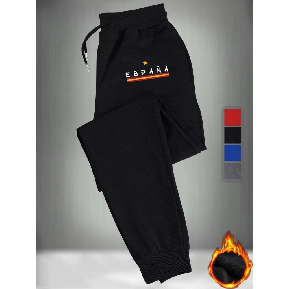 Men s Casual Sports Elastic Waist Drawstring Pants with Floral Print Elements, Casual and Comfortable Sports Leisure Pants S