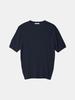 IKALOOK Multicolor Cable Round Short Sleeve Knit Tee Dd1Mmst143