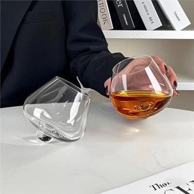 Tumbler Cognac Glasses Cup Transparent Whiskey Liquor Glasses Irregular Whiskey Wine Glass  Beer