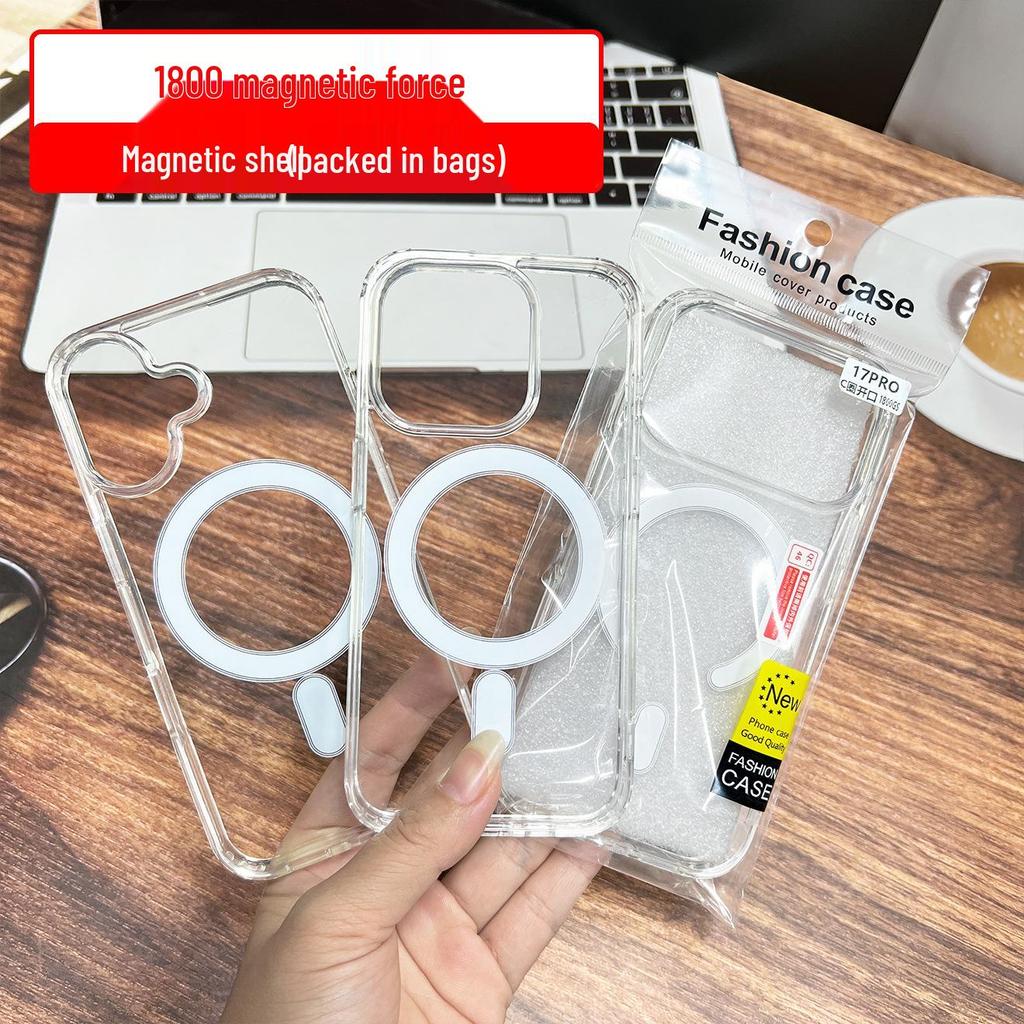 iPhone 16 Pro Drop-Proof Acrylic Magnetic Case with 1800 Magnetic Force