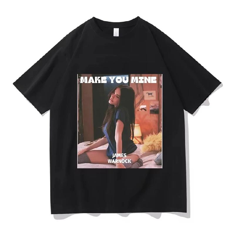

Madison Beer Make You Mine TShirt Trendy Unisex Short Sleeve Clothing Aesthetic Fashion Graphic Fans Summer High Quality Tops S чёрный