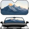 Minimalist Mountain Silhouette Sun Visor Car Windshield Sun Shade UV Protection Heat Insulation Cover Universal Sun Protector