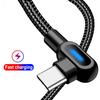 OLAF 1M 90 Degree Elbow Charging Cable Type C Fast Micro USB for iPhone Android