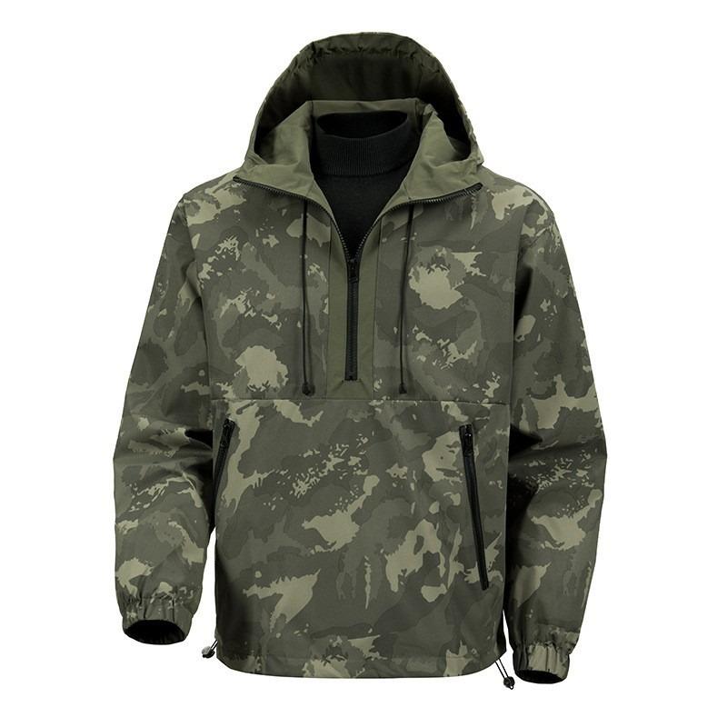 European Size Hooded Tooling Jacket Men's New Loose Outdoor Camouflage Men's Top Coat