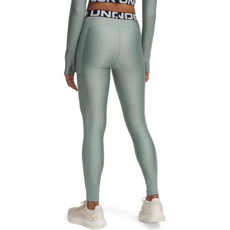 Under Armour HeatGear Solid Ribbed Training High-Waisted Leggings Women leggings Lime-Green 1388693-348