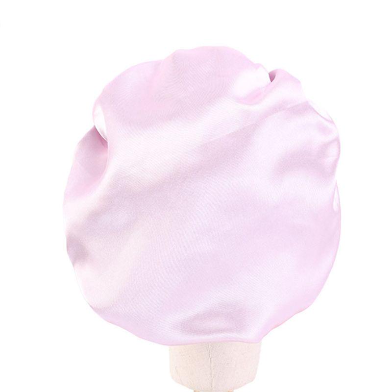 Baby Seiden Satin Haube Verstellbare Schlafhaube Mädchen Nacht Turban Kinder Kopfbedeckung