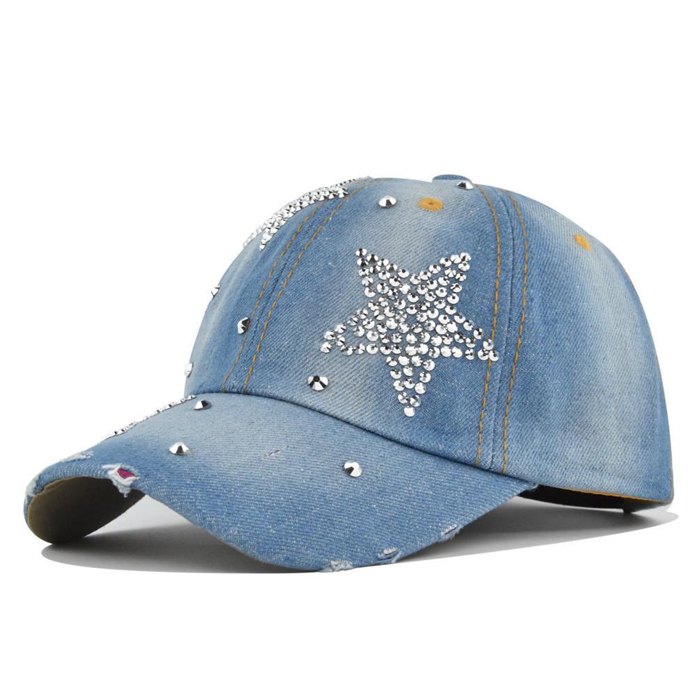 Hat Glitter Cowboy Decoration Baseball Hat Cotton Material Fashionable Cool And