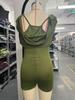 2025 Summer Women's Sleeveless Solid Romper Jumpsuit Casual Set