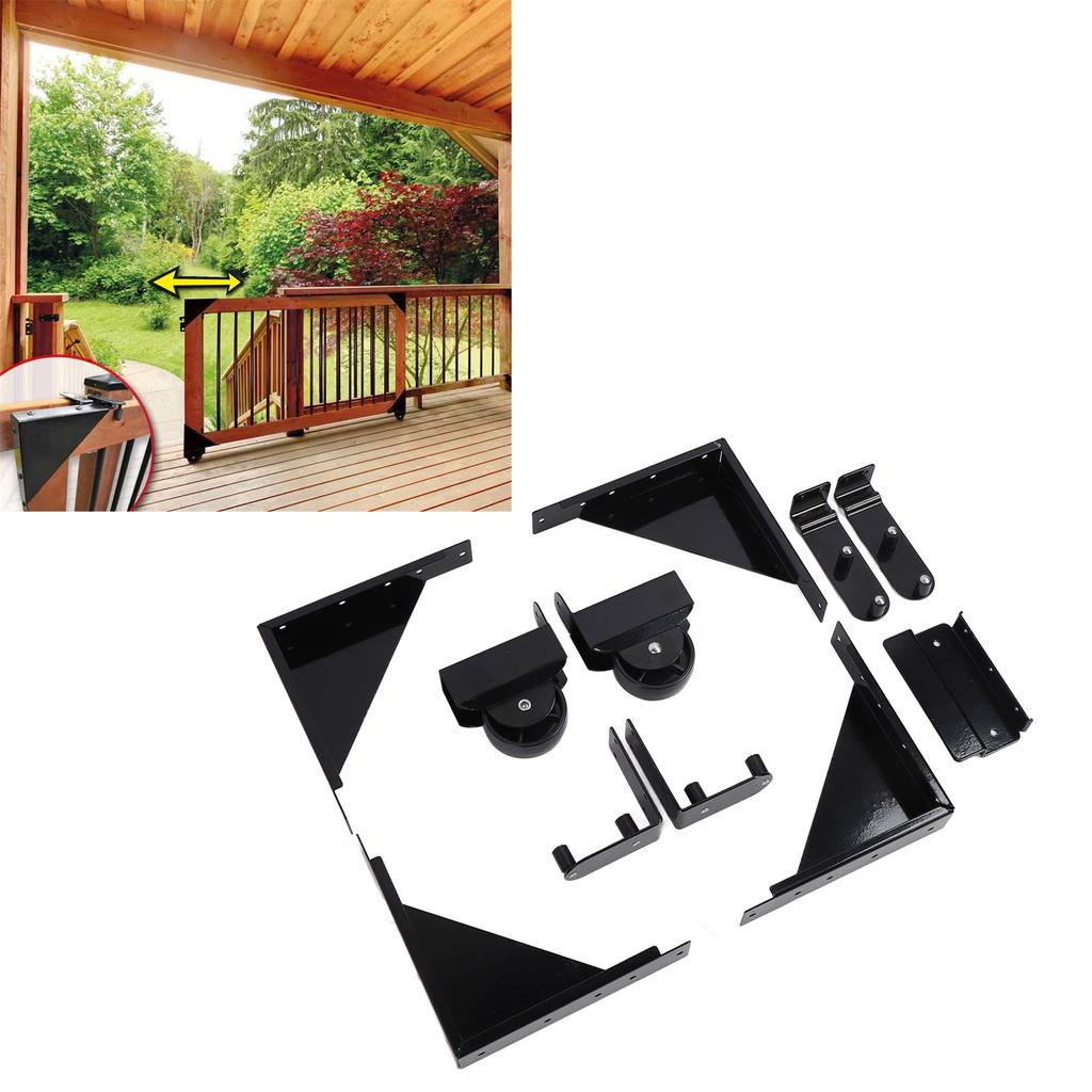 Sliding Gate Kit Heavy Duty Sliding Gate Hardware with Wheels Carbon Steel for Home Garden
