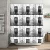 Black And White Train Station Shower Curtain Vintage Railway Backdrop Bathroom Decor Artistic Photography Scenic Wall Hanging