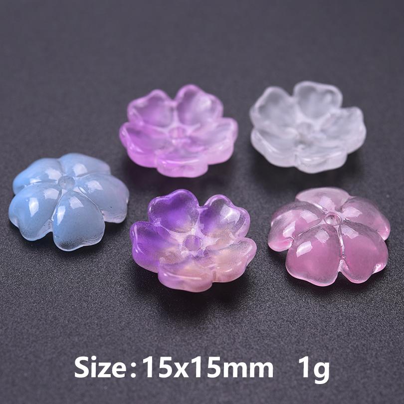 30pcs/Lot Ancient Glass Flower Bead Caps For Jewelry Making Supplies Handmade Earrings Headwear Bracelets Accessories Wholesale