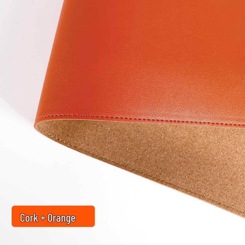 Non-Slip PU Leather Table and Bar Mats with Cork Coasters