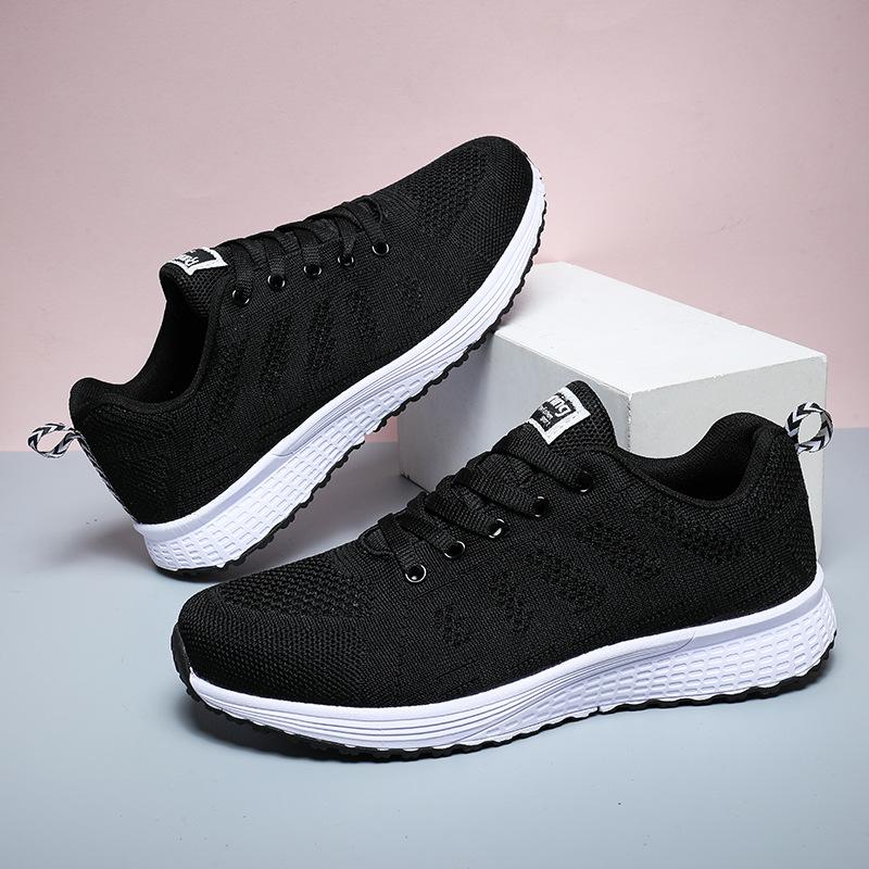 Large size fly-woven lightweight couple casual shoes lightweight breathable sneakers 35