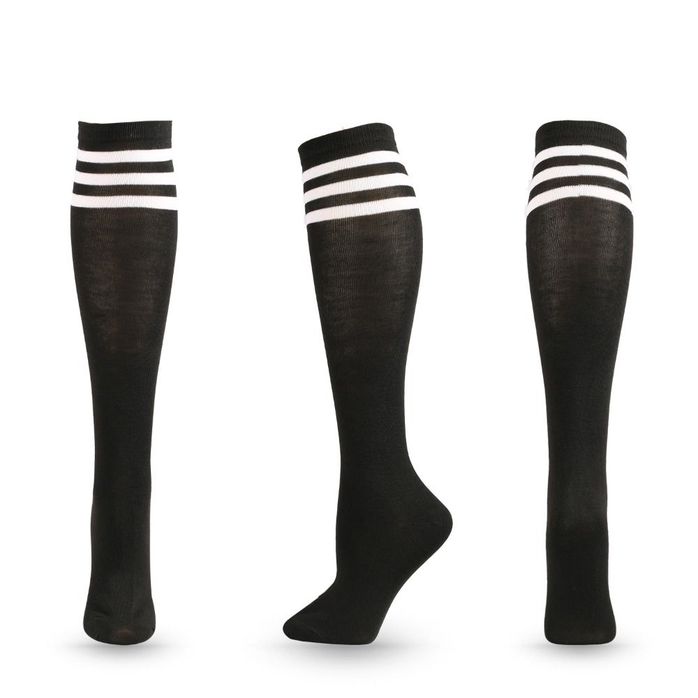 Striped Athletic Socks Casual Long Tube Socks Girls' Fashion Knee High Stockings  Performance