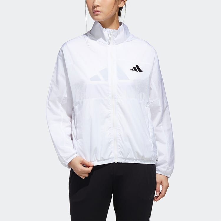 adidas Jackets Women's White Hooded Moderate Other GF0138