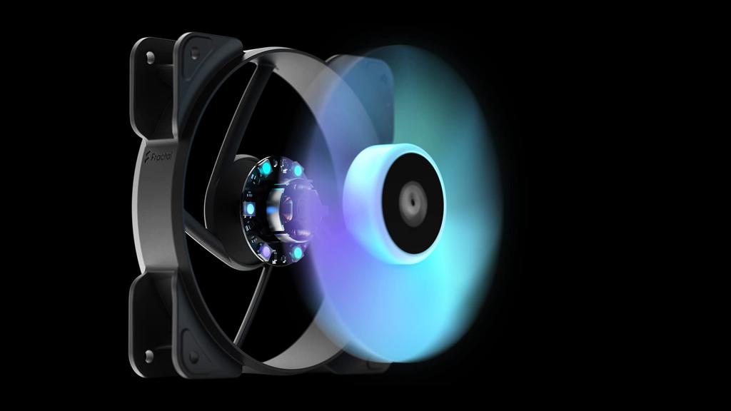 Fractal Design Aspect 12 RGB Black Set PC Case Fan 12cm Daisy Chain Compatible FN1512 3-Piece FD-F-AS1-1206