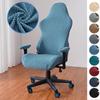 Solid Color Gaming Chair Cover Soft Elasticity Polar Fleece Armchair Slipcovers Computer Seat Chair Covers Stretch Rotating Lift