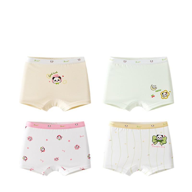 Antibacterial Girls' Pure Cotton Boxer Briefs - Class A, 100% Cotton Crotch, for Middle and Older Children