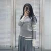 Classic Four-Bar Women's Puppy Jacquard Sweater - College Style, Long-Sleeved, Round Neck, Warm Bottoming Shirt