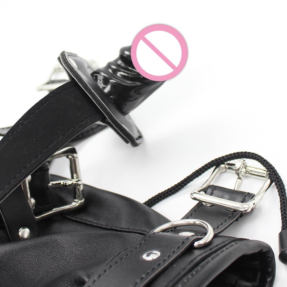 VaHppy Role Play Dog Slave SM BDSM 3 Colours Includes Dildo Gag Sex Toys for Couples Removable Eye and Mouth Cover