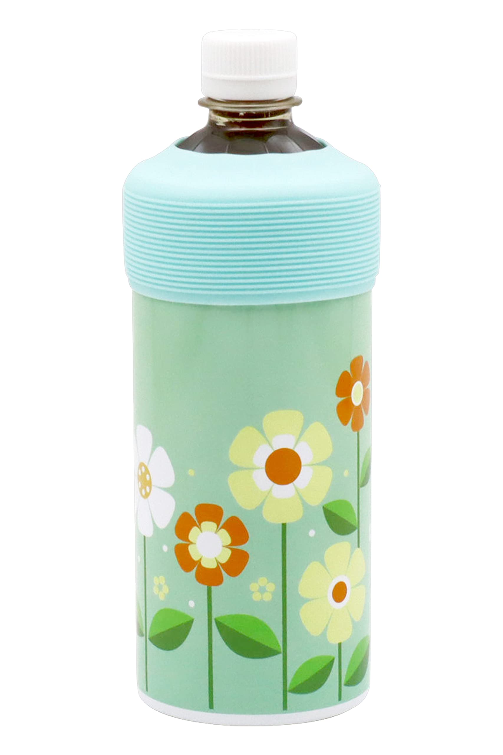 

OGURA PET Bottle Vacuum Fits Retro Showa Romantic Style Holder, Lightweight, Insulated, 500-600ml Tumblers, (Poppy)