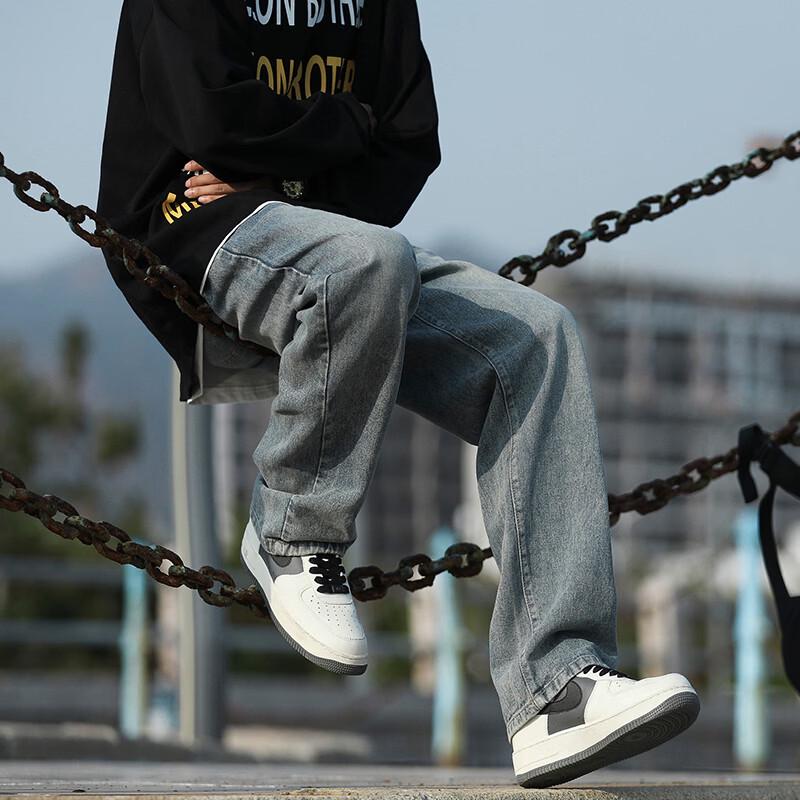 Men's American Retro Loose Straight Denim Jeans