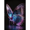 Colorful Pink Purple Butterfly Poster Abstract Glowing Butterfly Wings Print Canvas Painting Living Room Decor Wall Art Pictures