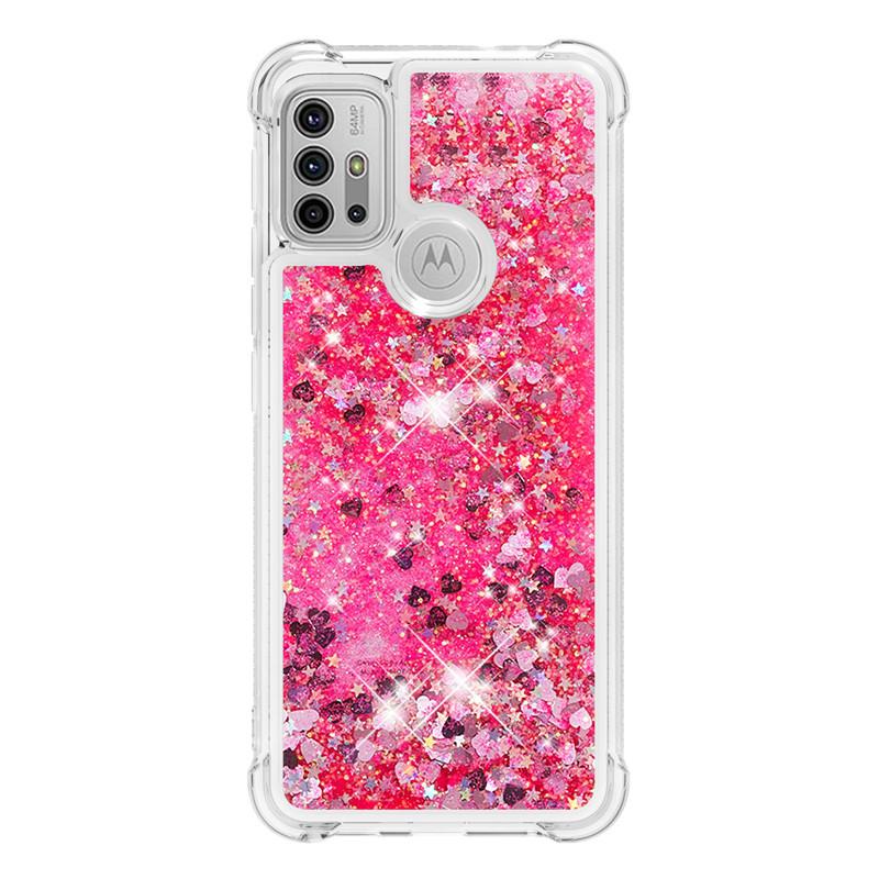 Liquid Phone Case For Motorola Moto G30 G20 G10 G Pure Stylus Play E7 Power 2021 Cover Painted Glitter Quicksand Capa
