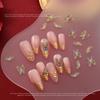 Chinese Enamel Copper Butterfly Nail Charms Painted Butterfly Nail Art Decorations For Diy Nail Accessories Charms Supplies