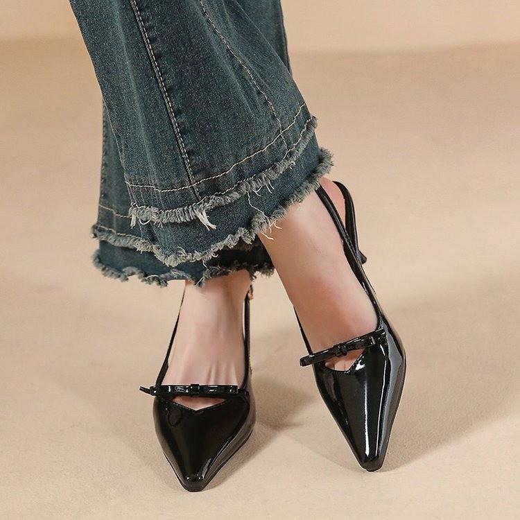 Pointed Toe Women Sandals Sexy High Heels Shoes Luxury New Slippers 2025 Summer Brand Slingback Pumps Mujer De Zapatos