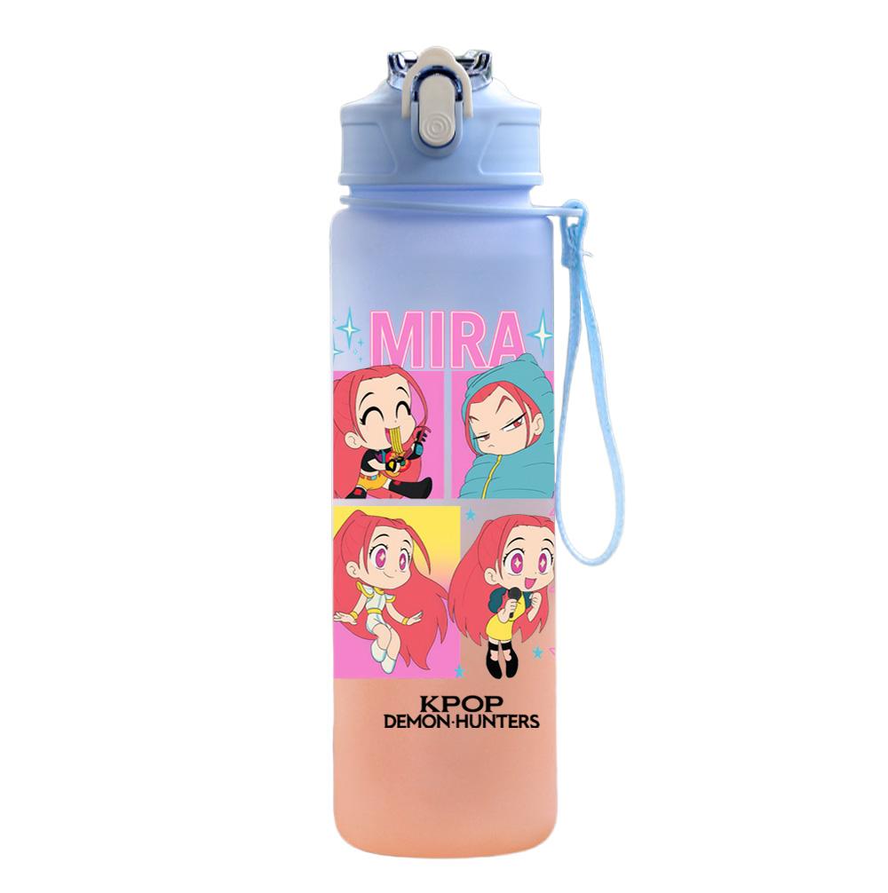 

750Ml Water Bottle K-Pop Demon Hunters Printed Large Capacity Drinking Cup Portable Outdoor Sports Water Cup Children Kid Gift