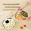 304 Stainless Steel Round Meal Tray for Kindergarten Students and Babies: Compartment Plate for Solid Foods and Dumplings