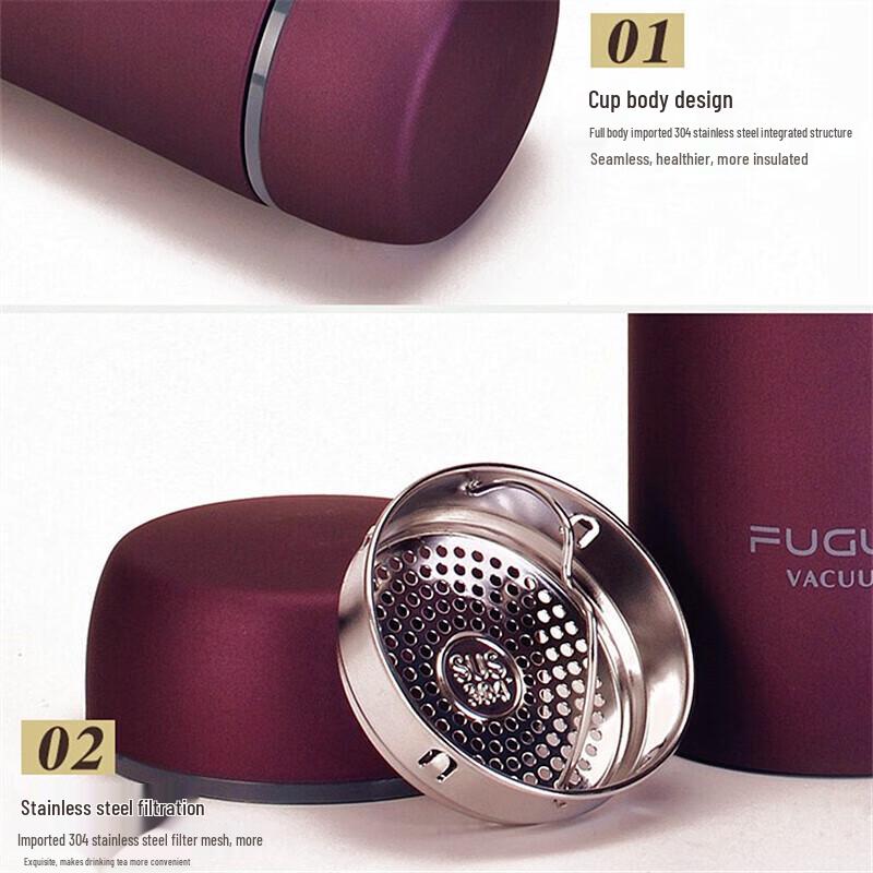 Fuguang 320ML Stainless Steel Vacuum Flask with Tea Infuser