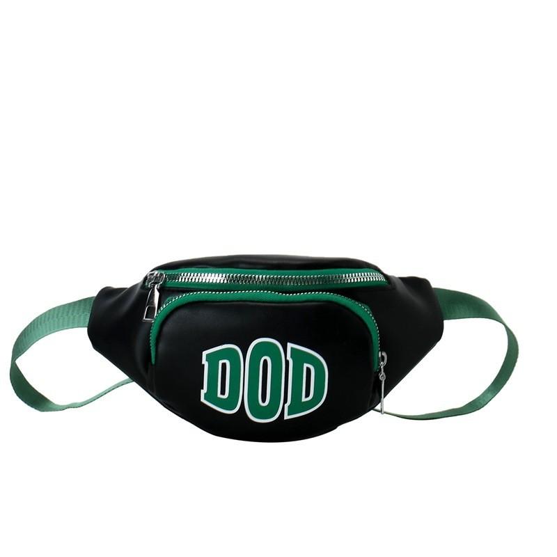 Waist Letter Printed Bag One Shoulder Crossbody Adjustable Strap Shoulder