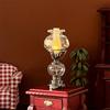Kerosene Bedroom Table Lamp Miniature Furniture Model Doll Houses Accessory Realistic Lighting Toy Playset 1:12