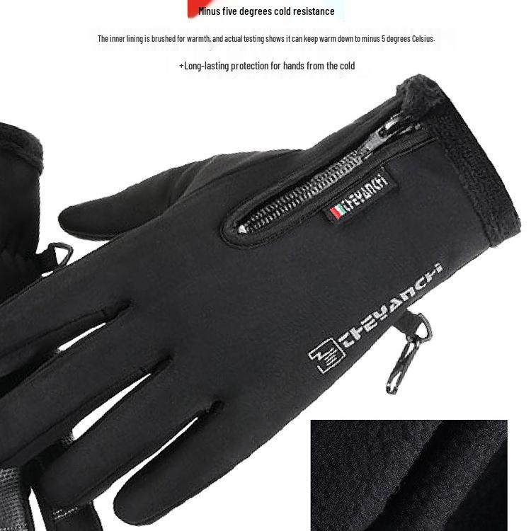Men's Winter Fishing Gloves: Waterproof, Thorn-Proof, Fleece-Lined, Three-Fingerless Design for Ice & Cold Weather Fishing
