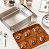 Stainless Steel Food Storage Tray With Lid Food Dessert Holder With Cover Storage Container Kitchen Restaurant Supply Organizer