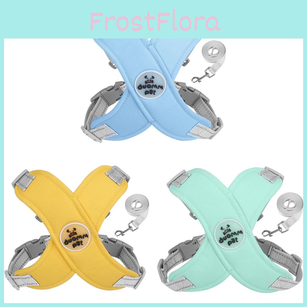 Polyester Dog Chest Harness With Fixed Leash For Safety And Comfort Pet Gear