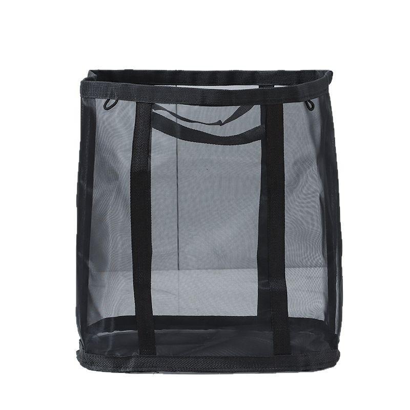 Portable Foldable Wall-Mounted Laundry Basket: Large Capacity Mesh Storage for Bathroom and Toilet.