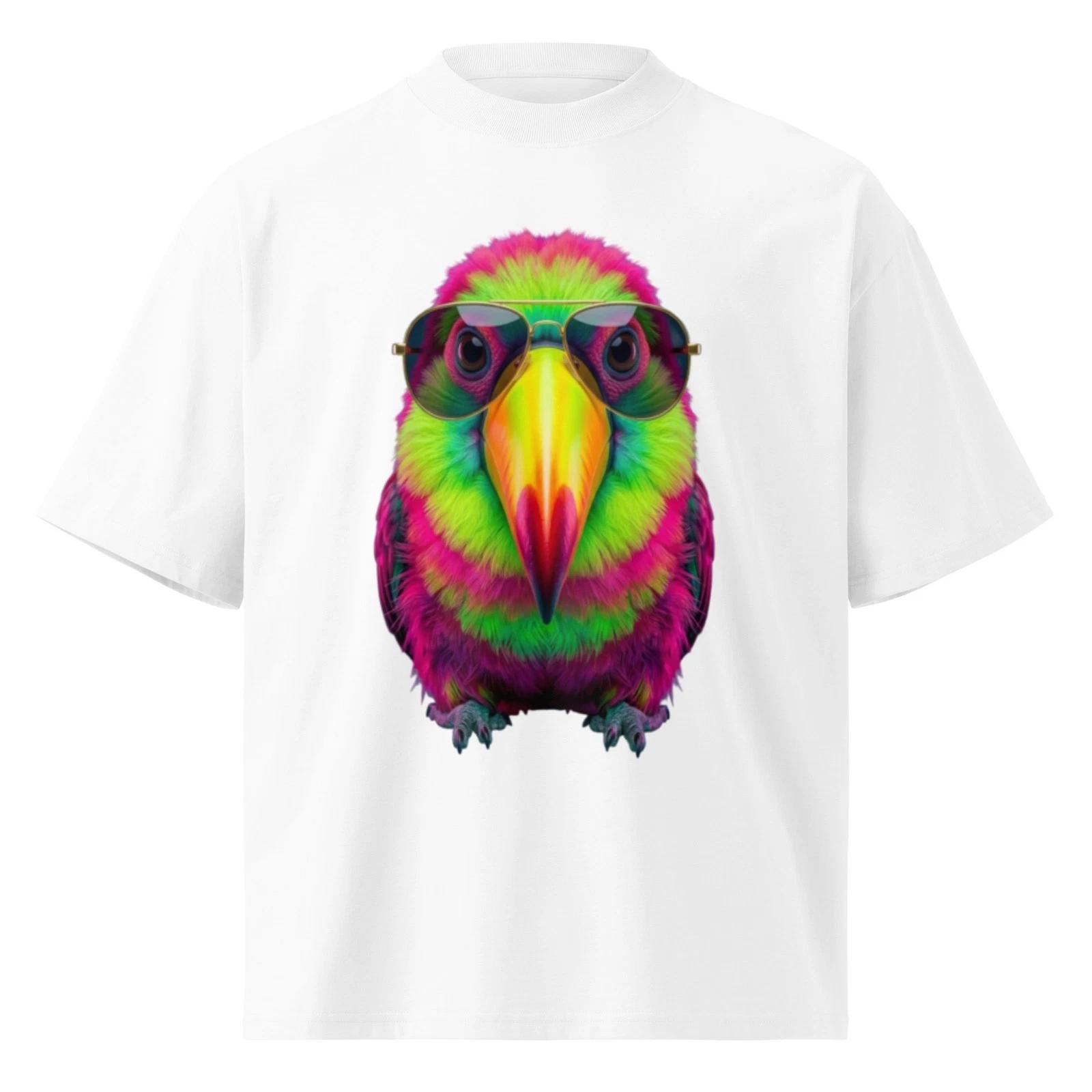 I Talk. You Listen. | Neon Parrot Oversized T shirt | Glow Wild Collection 4XL